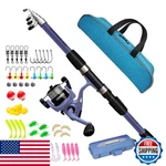 Milerong Kids Fishing Pole Set Portable Telescopic Rod And Reel Combo. Fixed Price $46.03.