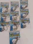 Fish (10) Gamakatsu Offset Shank Worm Size 2/0 - 6 Per Pack # 54412. Fixed Price $45.00.