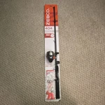 Zebco 404 Hoss 5'6" Fiberglass Medium Spincast Combo Pre-spooled 15LB + Kit. Fixed Price $30.00.