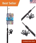 Catch Ugly 6' Spinning Reel & Rod Kit: Gear Ratio 5.0 For Smooth Fishing. Fixed Price $77.39.