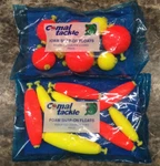 (2-PACK) Comal Tackle Foam Snap-on Float Assortment, Round & Oval, 16 Pc. Total. Fixed Price $14.00.