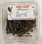 Eagle Claw 084-1/0 Plain Shank Offset Fishing Hook Size Curved Point. Fixed Price $14.99.