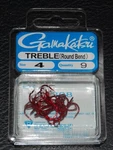 9 Pack Gamakatsu 47308 Round Bend Red Treble Hooks - Size Super Sharp. Fixed Price $9.99.