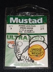 3 Pack Mustad 91768S116-20 Power Lock Plus Spring Keeper 1/16OZ Weight 2/0 Hook. Fixed Price $7.49.