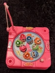 Vintage Magnetic Fishing Wind-up Game Toy Revolving Pond Pink Pole Wt. Fixed Price $12.99.