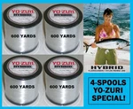 Pack Yo-zuri Hybrid Fluorocarbon Fishing Line 40LB/600YD Clear Color New!. Fixed Price $84.99.