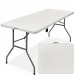 Folding Portable Plastic Outdoor Picnic White (4FT, 6FT, 8FT). Fixed Price $59.99.