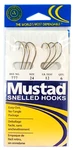 Mustad Snelled Central Draught Hooks, Straight, Ringed, Bronze, Box Of 10 Packs. Fixed Price $16.99.