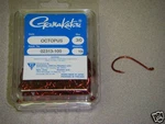 Gamakatsu Octopus Hooks Freshwater Pk Size 3/0 Stock #02313-100 Red. Fixed Price $52.99.