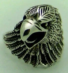 Wonderful Large Estate Men's 3-D Sterling Silver Eagle's Head Ring, Size 11.5. Fixed Price $134.99.
