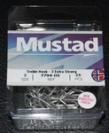 25 Pack Mustad 7794-DS Size Durasteel Saltwater 3X Treble Hooks 7794DS-02. Fixed Price $9.79.