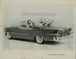 1955 Press Photo Women With Skis And Poles In Cadillac Eldorado - KFX46395. Fixed Price $24.99.