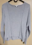 Pure Jill Light Gray Pullover Sweater Cotton Cashmere Blend Minimalist Sz Med. Fixed Price $18.99.