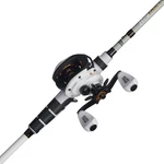 Abu Garcia 7' Max Low Profile Baitcast Reel And Rod Combo Med. Heavy Action. Fixed Price $95.00.