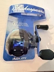 Shakespeare Agility Right-hand Low Profile Baitcast Reel. Fixed Price $20.00.
