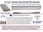 100 Pieces Stainless Steel Straight Lure Shaft Wire Form 0.032" X 14 Inch Long. Fixed Price $29.99.