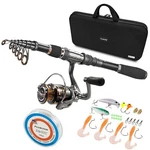 Plusinno Telescopic Fishing Rod And 2.1M 6.89FT, Full Kit With Carrier Case. Fixed Price $71.19.