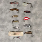 12PC Vintage Fishing Lure Lot Dick Nite Z-ray South Bend Super-duper Spoons Spin. Fixed Price $29.91.