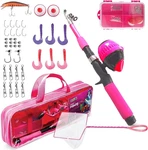 PLAY22 Kids Fishing Pole Pink - 40 Pc Rod And Reel Combos. Fixed Price $38.95.