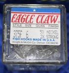 Eagle Claw Fish-hook 2X-STRONG Size 6 Style 375F Nickel Finish 50 Count Box. Fixed Price $16.99.
