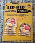 Fishing Store Display Spinning Line Card With Product Newton's Led-head Vintage. Fixed Price $295.00.