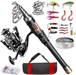 Fishing Rod Kit, Telescopic Pole And Reel Combo Full With Line Lures. Fixed Price $42.27.