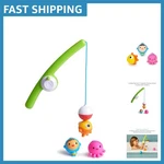 Delight Your Kids With The 4PC Magnetic Bath Fishing Toy Set For All Ages. Fixed Price $14.39.