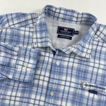 Vineyard Vines Harbor Shirt Mens Xl Blue Plaid Performance Fishing Vented Light. Fixed Price $24.99.
