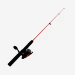 Zebco Dock Demon Spinning Combo 30" Rod Medium Reel With Line Red. Fixed Price $37.99.
