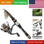 Fishing Rod And Reel Combos - Carbon Fiber Telescopic Pole Spinning.... Fixed Price $53.54.