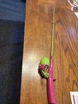 Shakespeare Barbie Fishing Rod & Reel. Fixed Price $10.99.