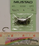 Vintage Mustad 92679 #6 Bronze Beak Hook - Down Eye 25PK Harness Or Bait Trailer. Fixed Price $7.99.