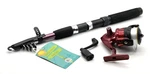 Trail Worthy Telescoping Fishing Rod & Reel Set Extends From 15" To 6' Red. Fixed Price $29.69.
