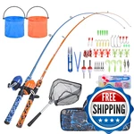Codek Kids Fishing Pole Set Full Starter Kits 2 Portable Telescopic. Fixed Price $63.89.