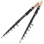 New Carbon Fiber Fishing Rod Short Pocket Spinning Pole Telescopic. Fixed Price $17.99.