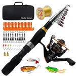 Balanzze Collapsible Fishing Rod And Reel Combo Telescopic Portable Saltwater Fr. Fixed Price $69.68.