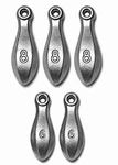 6OZ (2 Bank Sinkers) & 8OZ (3 Sinker) 5 Total - Lead Saltwater Weights New. Fixed Price $19.80.