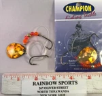 2 Champion Worm Harness #4 Colorado Brass Orange Halo Single Blade, Hook. Fixed Price $7.99.