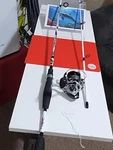 Spinning Fishing Rod Abu Garcia 6' Med 6-12LB And Reel Bass Pro Extreme. Fixed Price $52.00.