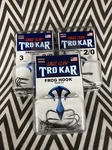 (3 Packs) Eagle Claw Trokar Medium Wire Double Frog Fishing Hooks TK250-2/0. Fixed Price $27.99.