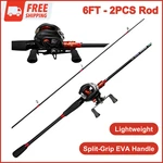 Fishing Rod And Combo, Baitcasting Reel, 6 Foot 2PCS Durable. Fixed Price $49.71.