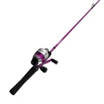 Zebco 33 Spincast Reel And Fishing Combo, 6-FOOT 2-PIECE Rod, Purple. Fixed Price $41.76.