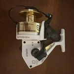 Zebco Quantum Great 8 Saltwater Protected Spinning Reel White/gold. Fixed Price $45.00.
