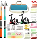 Fishing Rod Reel Combo Telescopic Pole Spinning With Baits Hooks St. Fixed Price $67.99.