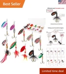 Efficient 10PC Spinner Lures For Bass, Trout & Walleye Gift-ready Tackle Kit. Fixed Price $15.99.