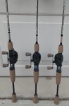 Lot 3 Profishiency Camo Spincast Micro Reel 6-FOOT / 2-PIECE Rod Med Heavy. Fixed Price $79.99.