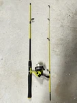 Spinning Fishing Rod And Reel Zebco Splash 6' Med Light 4-8LB 2PC. Fixed Price $14.98.