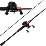 Kilitn Fishing Rod And Reel Combo, Baitcasting Large, Black. Fixed Price $54.78.