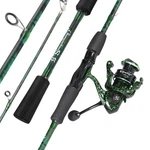 Sougayilang Fiberglass Fishing Rod Reel Combos,two Pieces 5.9FT, Green. Fixed Price $63.24.