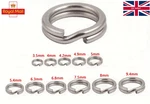Fishing Split Rings Strong Stainless Steel Sea Rig Links Small Large Attach Hook. Fixed Price $12.50.